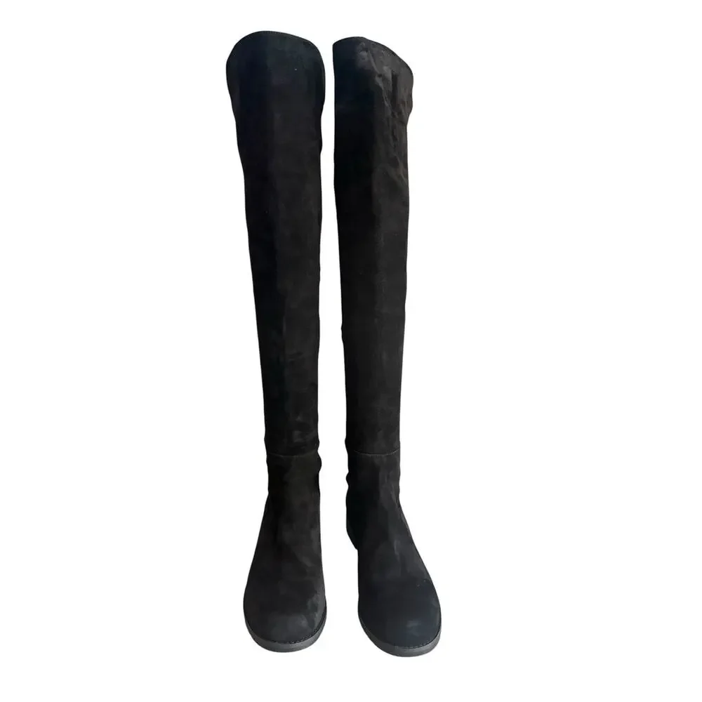 Stuart Weitzman 5050 Over The Knee Boots Black Suede Size 7